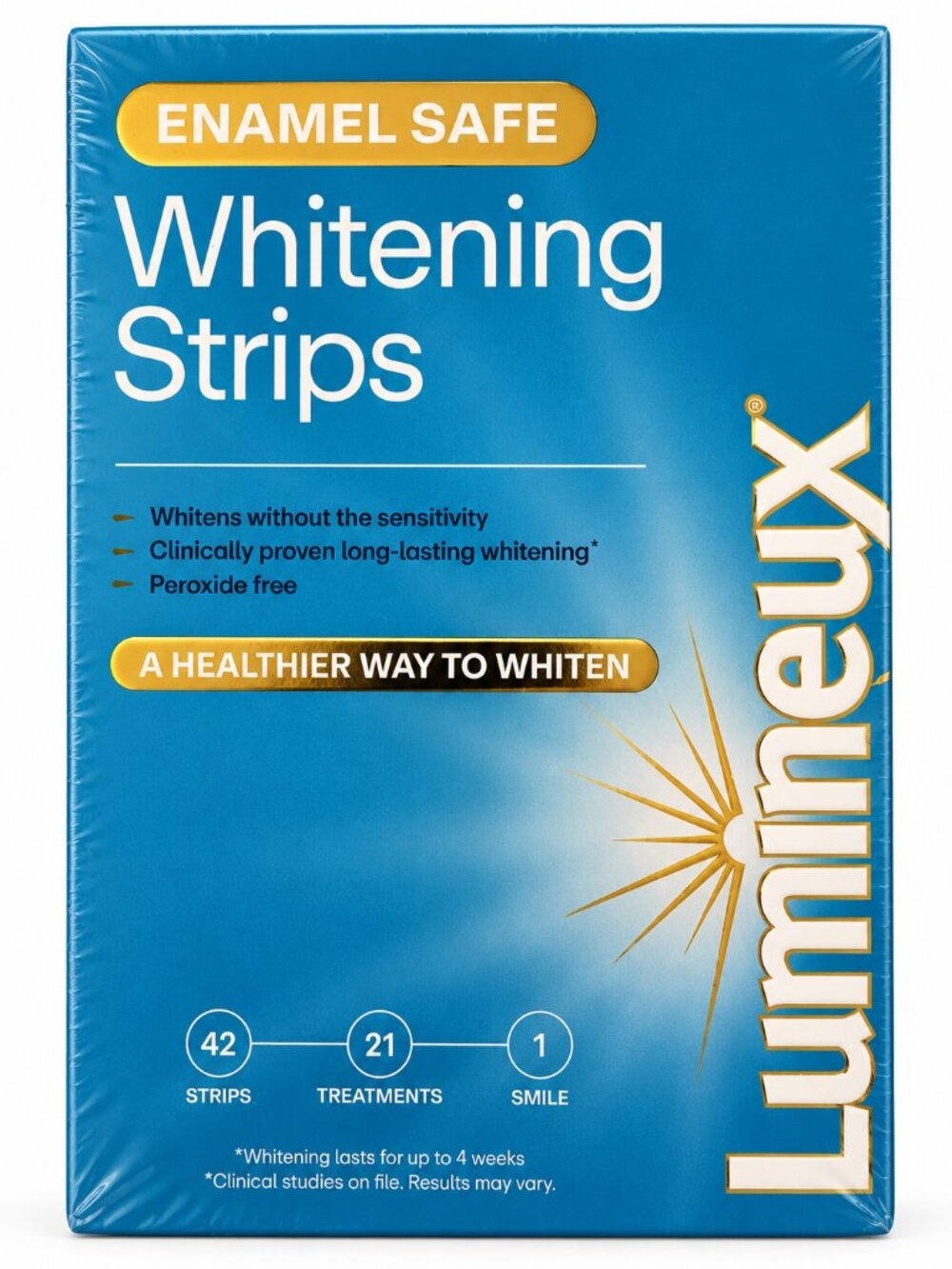 Lumineux Teeth Whitening Strips 42 Count 21 Treatments Sealed EXP 06/2027